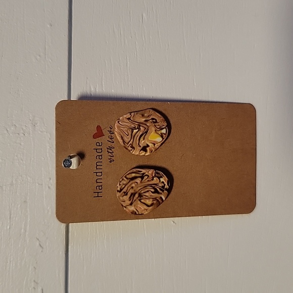 Banana Split "Ugly Sweater" UV Reactive Handmade Earrings - Picture 3 of 4